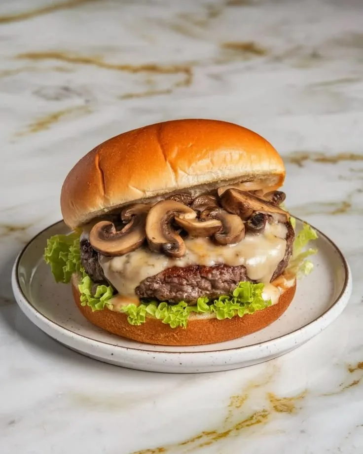 Mushroom Swiss Burger