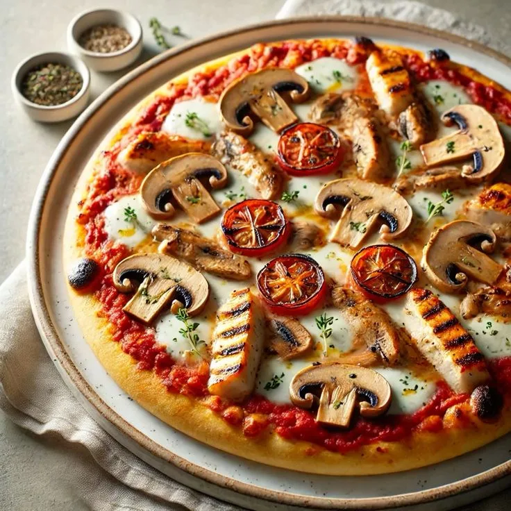 Garlic Salami Pizza